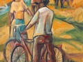 2000 - Incontro in bicicletta - Olio su tela - 45x55 -1