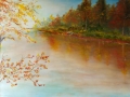 autunno in riva al fiume