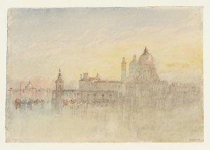 The Punta della Dogana and Santa Maria della Salute at Twilight, from the Hotel Europa 1840 by Joseph Mallord William Turner 1775-1851